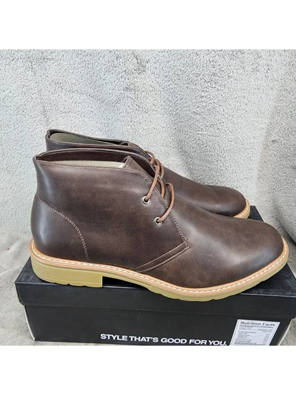 Nick Graham Shoes Mens Size 12 Charles Brown Faux Leather Chukka Boots *NWT*